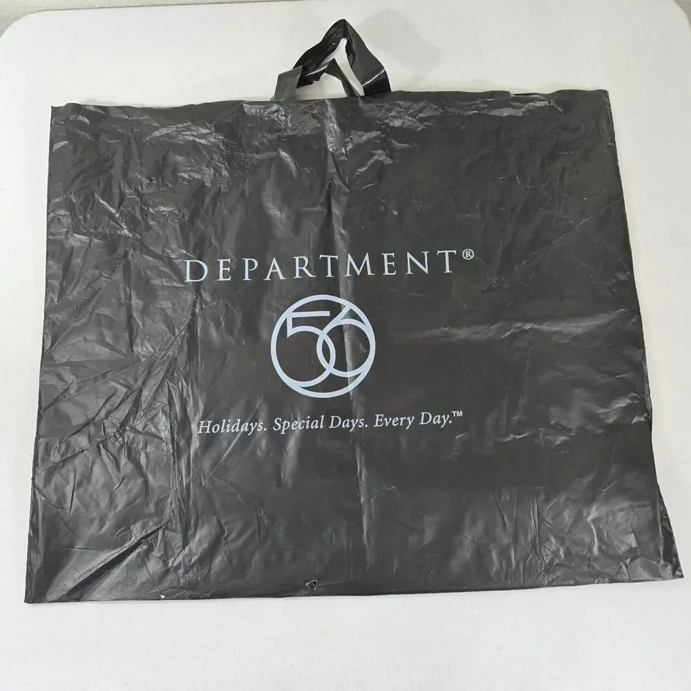 Department 56 Vintage Black Shopping Bags Lot of 3 Large 24x20 Retail